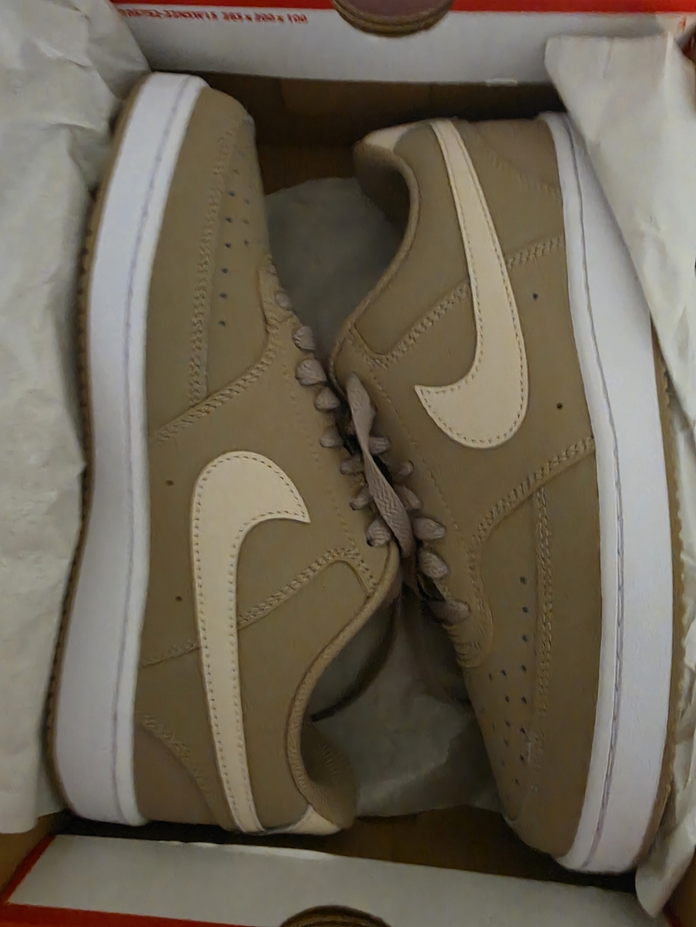 Nike Court Vision Low Khaki/Sanddrift/White NEW
